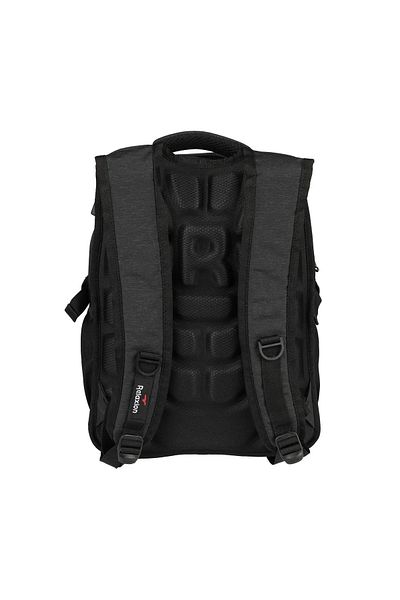 SYG Relaxion Junior High School 5 Compartments Waterproof Lined Fabric School Backpack 22Syg26-Black