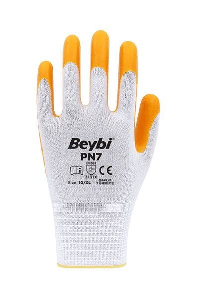 Beybi | 12 Paar Arbeitshandschuhe - Polyester, Nitril 1/2-beschichtung