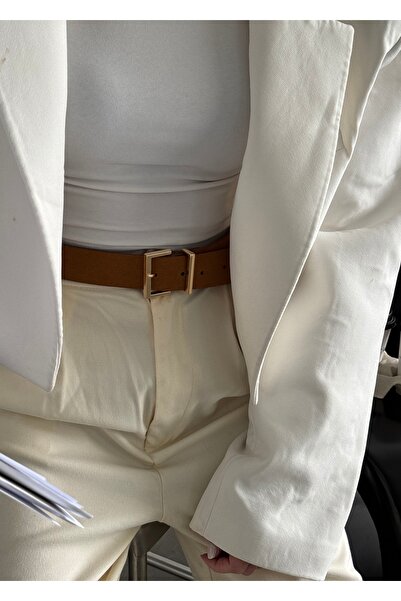 KİLİGİSTANBUL Danni Brown Suede γωνιακή πόρπη Πλάτος ζώνης 3, Μήκος 100 cm