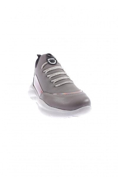 DGN Gri - 315 Pantofi pantofi cu șireturi pentru femei, cu talpă groasă, cu detaliu elastic, argintiu, gri platină