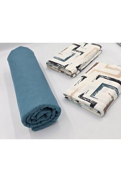pınarhome collectıon New Season - 100% Organic Cotton, Soft Sand and Elastic Crossbody+Pillow Cover Corner Depth 28-30 cm