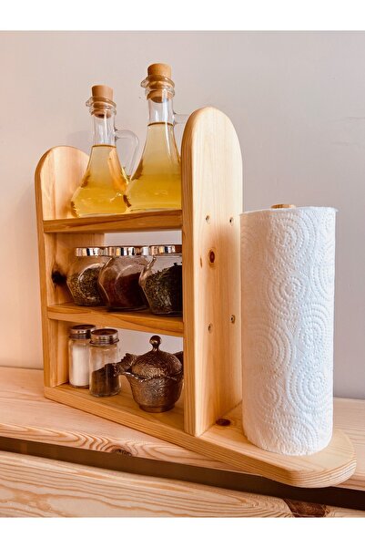 handwood Ahşap Baharatlık Standı, Masa Üstü Rulo Kağıt Havlu Askılığı, Kağıt ...