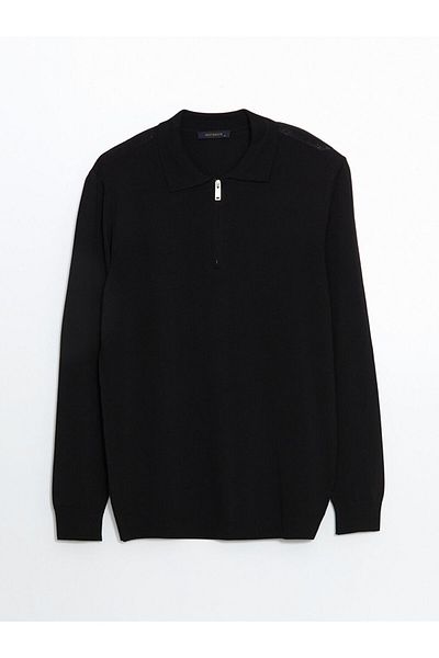 LC Waikiki Southblue Polo Neck Men's Knitwear Sweater