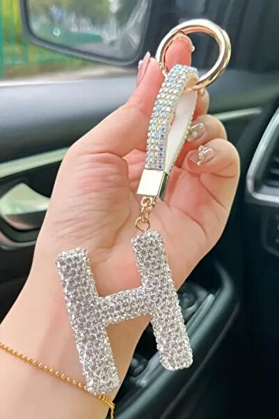 Jaida Moda Letter H Zircon Stone Keychain and Bag Charm
