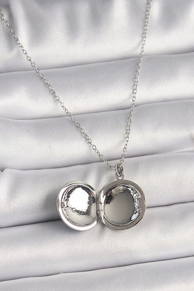 Feminine Touch 316L الصلب الفضة اللون سلسلة المنبثقة نموذج العالم قلادة المرأة