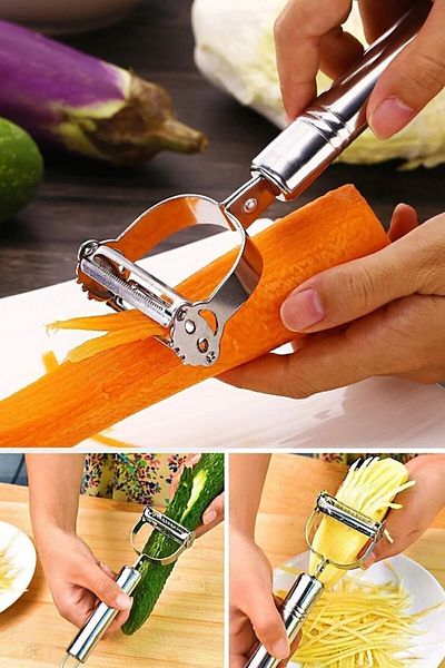TİNEKE Stainless Steel Julienne Peeler Julien Chopper Grater 1 Piece
