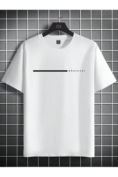 uyguntarz Unisex-T-Shirt mit Streifen und Print in Übergröße