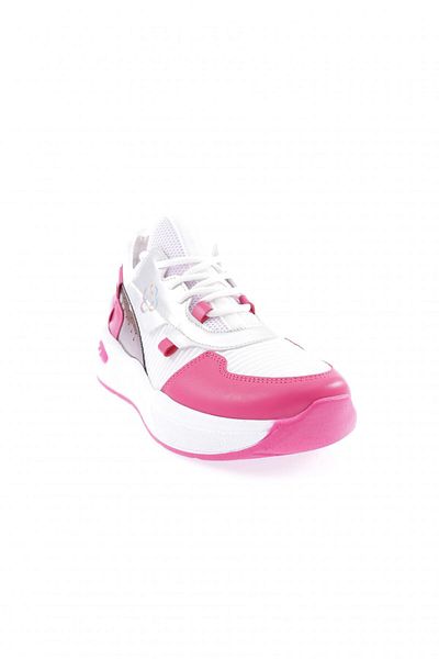 DGN Pantofi de damă cu talpă groasă din plasă, cu șireturi, fucsia 34102831