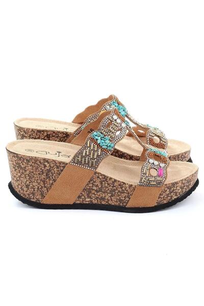 fort GJ Arina Анатомічна набивка, товста підошва, деталі з камінчиками, жіночі капці