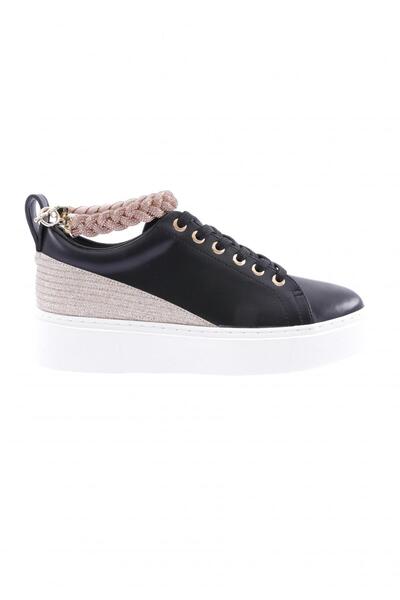 DGN Es851-23y Women's Thick Sole Anklet Detailed Silver Stone Sneakers Shoes