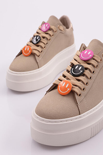 DGN Γυναικεία Sneakers Beige Suede 1019