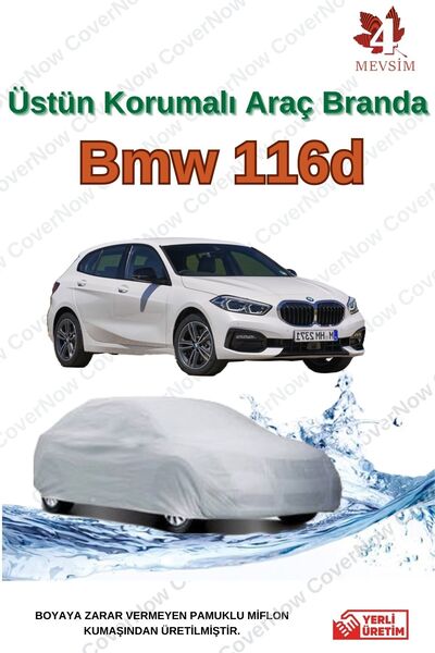 AutoEN خيمة سيارة من القماش المشمع BMW 116d ED - رمادي