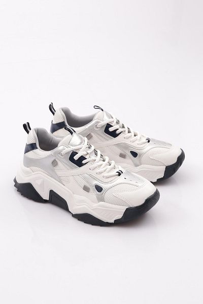 DGN 65137 Pantofi sport pentru femei cu șireturi cu talpă groasă