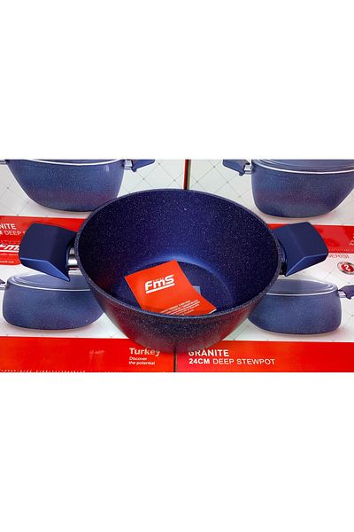 FMS Sapphire Granite Deep Pot 24 cm Blue