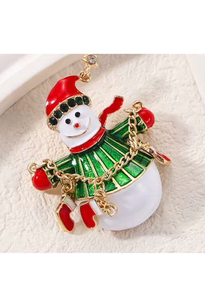 LWP Shop Pandan UK Snowman Broş