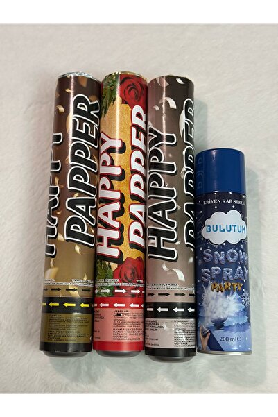 HEEN TASARIM AKSESUAR 4Lü Vip Kar Spreyi Konfeti Gül Gümüş Gold Konfeti Kına ...