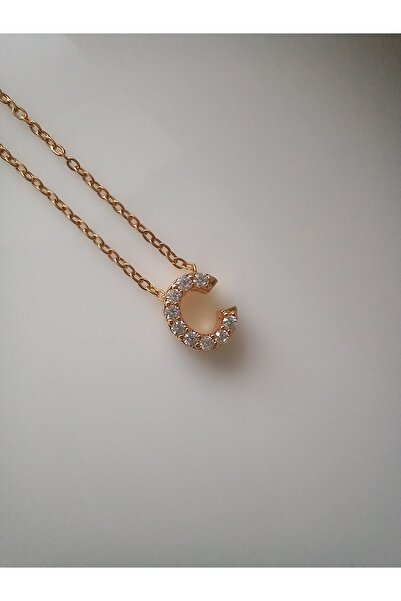 Tişt Accessory قلادة نسائية صغيرة من الفولاذ المقاوم للصدأ بحجر الزركون على ش...