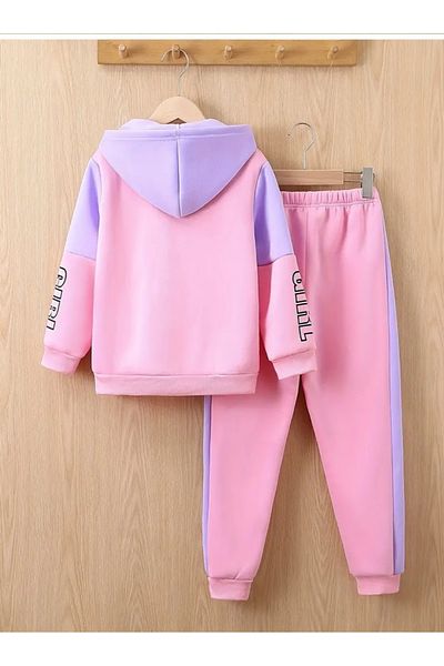 ASİL BABY KİDS Winter 3 Rope Charted Hooded Bottom Top Suit 100% Cotton