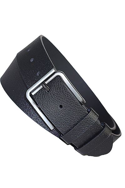 Arkem Black Pu-Leather Men's Belt - Jeans and Canvas, 4cm