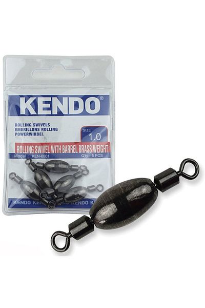 Kendo 5 Pcs Rolling Swivel Barell Brass Weight - Weighted Swivel 3.0