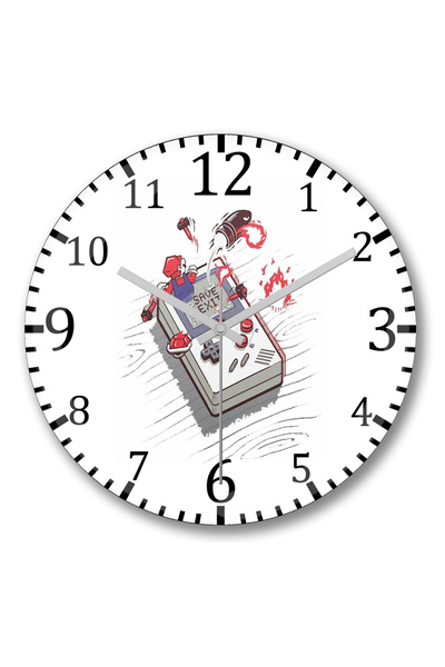 BASKI DÜNYASI Mini ceas de perete de joc din sticlă autentică bombată