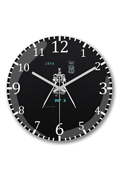 BASKI DÜNYASI ساعة حائط Locomotiva Baronesa من الزجاج الحقيقي المنحني