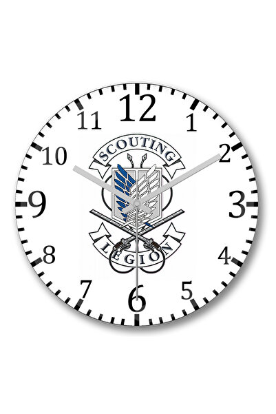 BASKI DÜNYASI Ceas de perete Attack On Titan Scout din sticlă autentică bombată