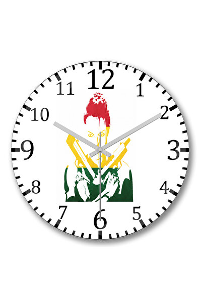 BASKI DÜNYASI طوكيو غول الحب ساعة الحائط الزجاج الحقيقي المنحني