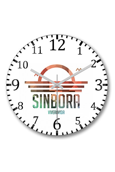 BASKI DÜNYASI Ceas de perete Sinbora din sticlă autentică bombată