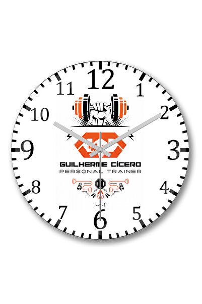 BASKI DÜNYASI Branca Gc Wall Clock Curved Real Glass