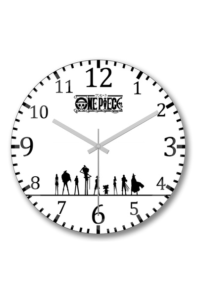 BASKI DÜNYASI ساعة حائط قراصنة بيضاء قطعة واحدة من الزجاج الحقيقي