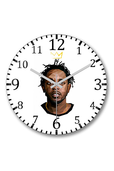 BASKI DÜNYASI Ceas de perete Kendrick Lamar din sticlă autentică bombată