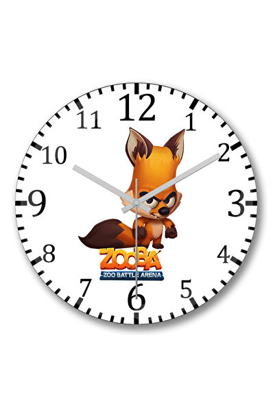 BASKI DÜNYASI ساعة حائط Zooba Nıx من الزجاج الحقيقي المنحني