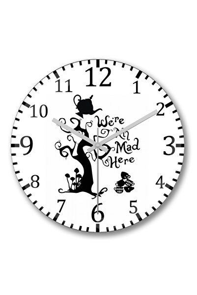 BASKI DÜNYASI مرحبًا بكم في ساعة حائط الغابة من الزجاج الحقيقي المنحني