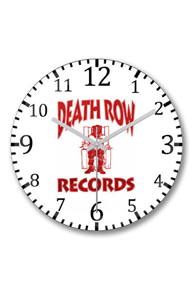 BASKI DÜNYASI Ceas de perete Death Row Records din sticlă autentică bombată