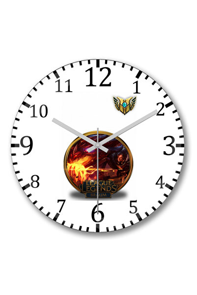 BASKI DÜNYASI Ceas de perete League Of Legends Braum Lol din sticlă autentică...