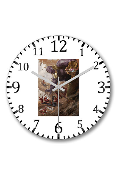 BASKI DÜNYASI Ceas de perete Infinity War din sticlă autentică bombată