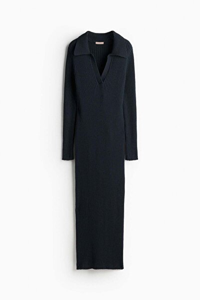 H&M Rib-knit collared dress