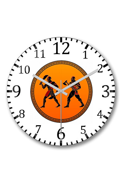 BASKI DÜNYASI ساعة حائط كراتوس الماضية والمستقبلية من الزجاج الحقيقي المنحني