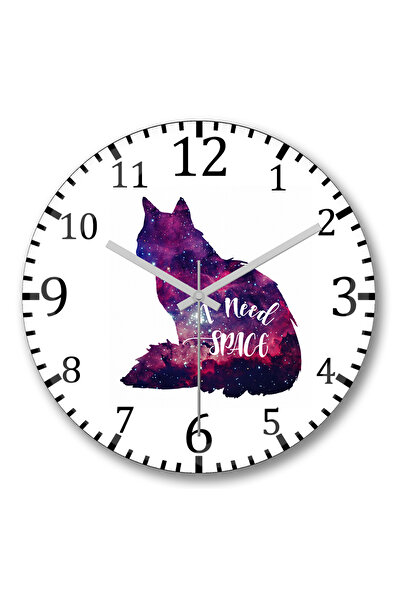 BASKI DÜNYASI ساعة حائط من الزجاج الحقيقي المنحني من EU Preciso De Espaço Cat...