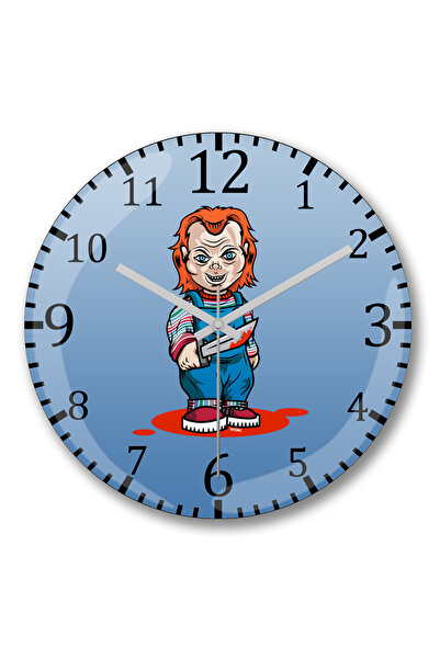 BASKI DÜNYASI I Love Hugs Chuck Ceas de perete din sticlă autentică bombată