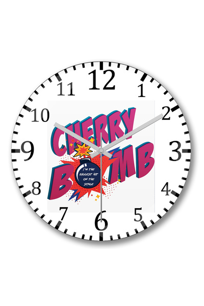 BASKI DÜNYASI Ceas de perete Nct 127 Cherry Bomb din sticlă autentică