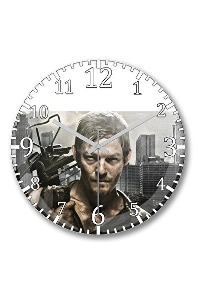BASKI DÜNYASI Ceas de perete The Walking Dead Daryl Zombie Slayer din sticlă ...
