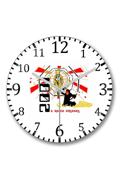 BASKI DÜNYASI 6 كلاب الصلصال ساعة حائط من الزجاج الحقيقي