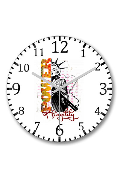 BASKI DÜNYASI F ساعة حائط هشة من الزجاج الحقيقي