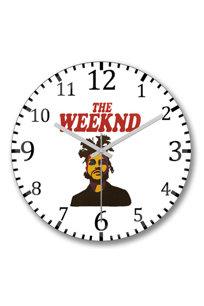 BASKI DÜNYASI Ceas de perete Weekend din sticlă autentică bombată