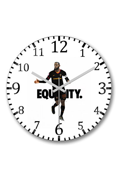 BASKI DÜNYASI ساعة حائط لكرة القدم ليبرون إيكواليتي فيوتيبول من الزجاج الحقيق...