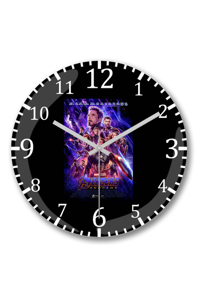 BASKI DÜNYASI Ceas de perete Marvel Avengers din sticlă autentică bombată