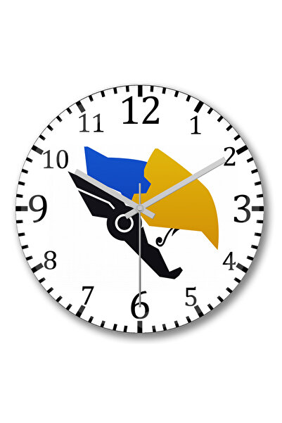 BASKI DÜNYASI ساعة حائط فرح من الزجاج الحقيقي المنحني