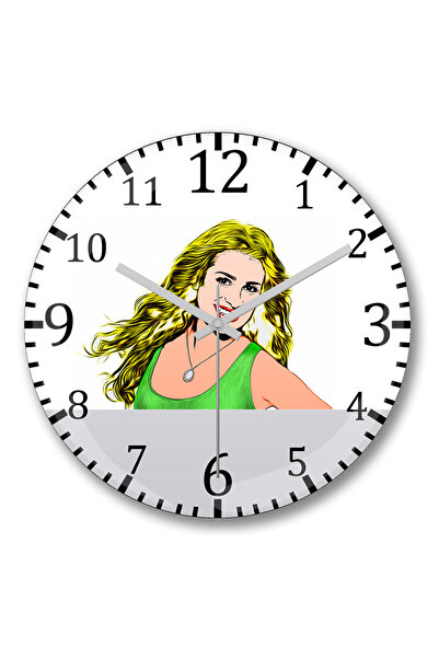 BASKI DÜNYASI Ceas de perete Hilary Duff din sticlă autentică bombată